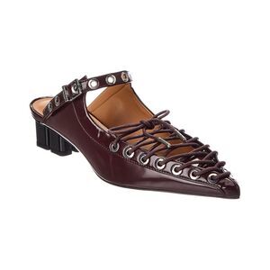 Ganni Leather Mule, Red